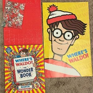 Where’s Waldo Bundle- Puzzle;poster;wonderbook